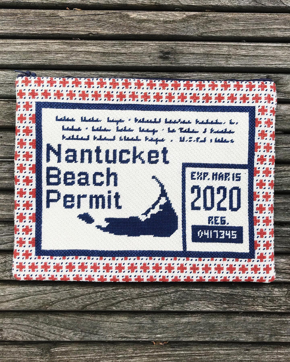 Nantucket Beach Permit Pip & Roo Needleworks