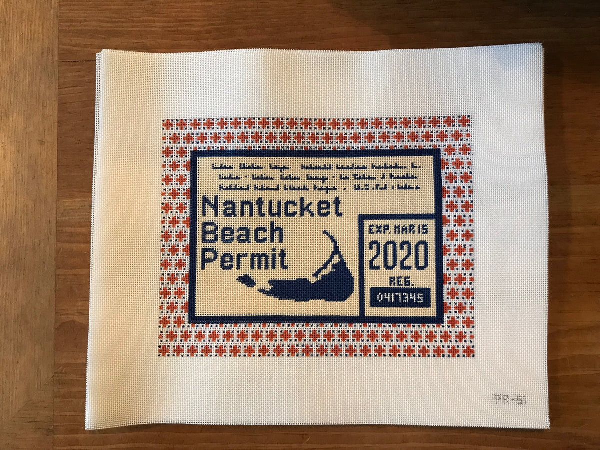 Nantucket Beach Permit Pip & Roo Needleworks